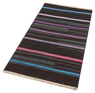 Çok Renkli Anadolu El Dokuma Vintage Kilim