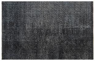 EŞSİZ EL DOKUMA SİYAH RENGİ ESKİTME VİNTAGE HALISI