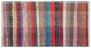El Dokuma Renkli Çaput Pala Yünlü Kilim