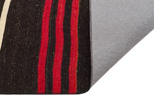 GENELEKSEL EL DOKUMA TURUNCU BEYAZ RENGİ ANADOLU ETNİK KİLİM