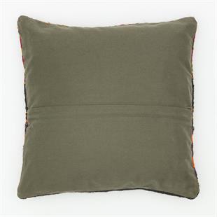  KAHVERENGİ RENK TURUNCU KIRMIZI ASTARLI YASTIK KILIFI