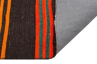 ÇOK RENKLİ ÇİZGİLİ DESEN EL DOKUMA ANADOLU KİLİM