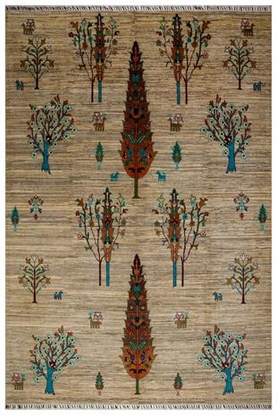 EL DOKUMA AFGAN HALISI HAYAT AĞACİ DESEN 