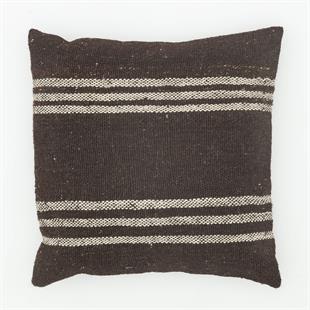 SİYAH BEYAZ ÇİZGİLİ DESEN ÇAPUT PALA KİLİM  YASTIK KILIFI