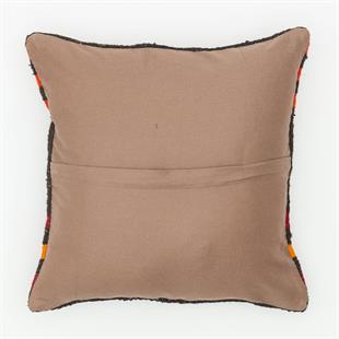 EL DOKUMA SİYAH KAHVERENGİ RENKLİ YASTIK KILIFI