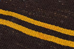 SİYAH TURUNCU RENGİ KARIŞIK EL DOKUMA KİLİM PASPAS