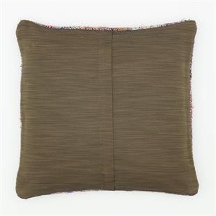 EL DÜĞÜMLÜ BEYAZ RENKLİ KENDİR KİLİMVİNTAGE YASTIK KILIFI