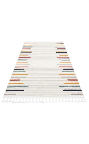 TERAZZO Hav Toz Vermez Yumuşak Dokulu Etnik Örgü Desenlere Sahip Modern İskindinav Halı