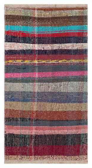 ÇOK RENKLİ ÇİZGİLİ DESEN ÇAPUT PALA KİLİM