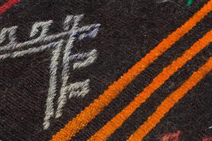 GERÇEK EL DOKUMA ÇOK RENKLİ ÇİÇEKLİ YÜN KİLİM