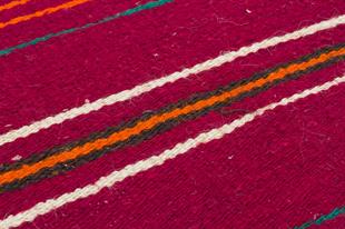 GERÇEK EL DOKUMA KIRMIZI RENGİ  ÇİZGİLİ KİLİM PASPAS