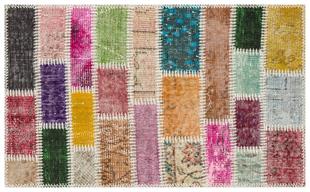 GENELEKSEL EL DOKUMA MULTİ  RENGİ PATCHWORK HALI PASPAS