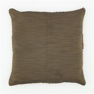 GENELEKSEL DOĞAL KREM KAHVERENGİ KENDİR KİLİM YASTIK KILIFI