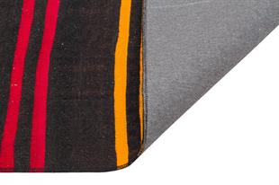 GENELEKSEL EL DOKUMA SARİ KIRMIZI RENGİ ÇİZGİLİ  ANADOLU KİLİM