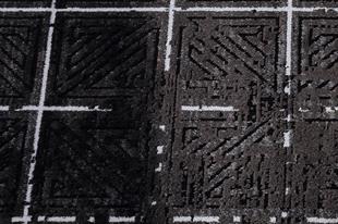 KOZA HALI LOFT SİYAH BEYAZ RENGİ MODREN SALON HALI