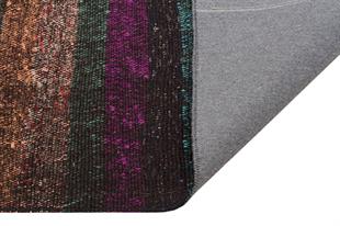  Koyu Rengi El Dokuma  Çaput Pala Yünlü Kilim