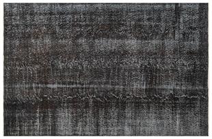 EŞSŞİZ EL DOKUMA SİYAH RENGİ RETRO VİNTAGE HALISI