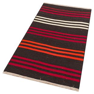 Kırmızı Beyaz Rengi El Dokuma Keçi Kılı Yünlü Yolluk Kilim