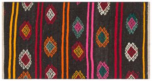 Eşsiz El Dokuma Pembe Kırmızı Rengi Sivas Yün Kilim