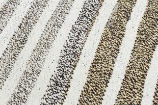 GERÇEK EL DOKUMA BEYAZ GÜMÜŞ RENGİ KİLİM PASPAS