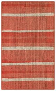 GERÇEK EL DOKUMA MERCAN RENGİ KİLİM PASPAS