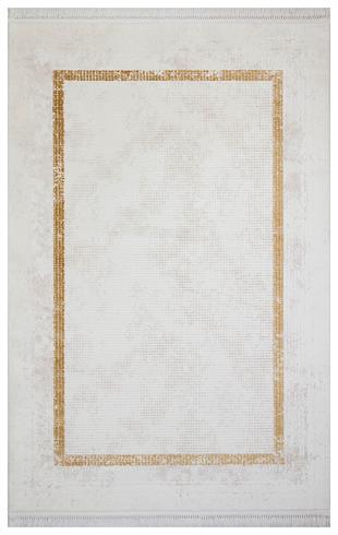 HALICA AVANGARD BEYAZ ALTIN RENGİ BAMBU AKRİLİK SALON HALISI