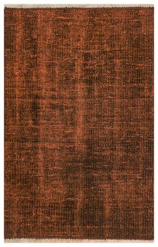 KAHVE BAKİR RENGİ EL DOKUMA VİNTAGE HALI PASPAS