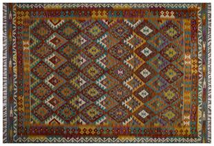 EL DOKUMA YÜNE YÜN OTANTİK DESEN AFGAN KİLİM 