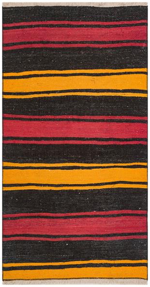 GENELEKSEL EL DOKUMA KIRMIZI SARİ RENGİ KEÇİ KILI ANTİK KİLİM