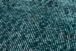 EŞSİZ EL DOKUMA KOYU TURKUAZ RENGİ VİNTAGE HALI PASPAS