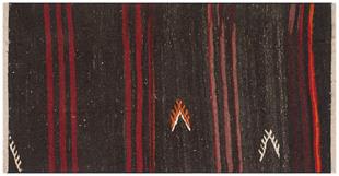  KIRMIZI RENGİ ÇİZGİLİ DESEN EL DOKUMA ANADOLU KİLİM