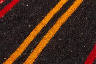 GERÇEK EL DOKUMA RENKLİ ÇİZGİLİ DESEN ANADOLU YÜN KİLİM