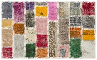 GENELEKSEL EL DOKUMA MULTİ  RENGİ PATCHWORK HALI PASPAS