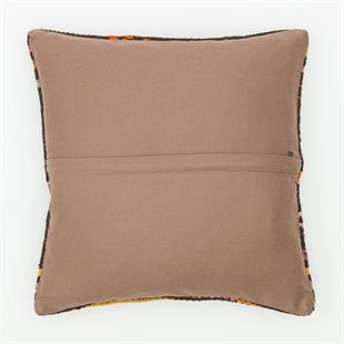 SARI RENKLİ ÇİÇEKLER TASARIM SİYAH VİNTAGE YASTIK KILIFI