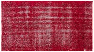 Geneleksel El Dokuma Kirmizi Rengi Çiçekli Desen Vintage Halısı