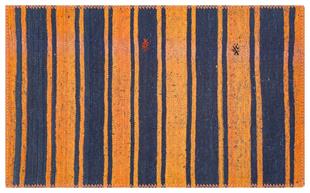 LACİVERT TURUNCU RENGİ KENDİR KİLİM PASPAS