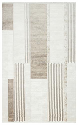 CREAM BEİGE  XW HAV TOZ VERMEZ ESKİTME DESENLİ MODERN MAKİNE HALISI