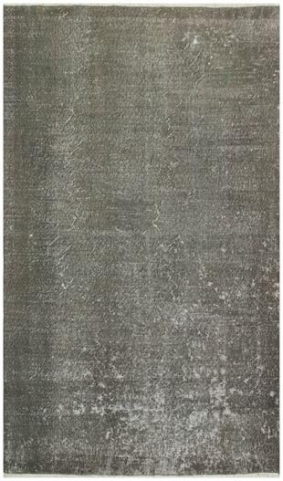 EŞSİZ EL DOKUMA KOYU GRİ RENGİ DESENSİZ ESKİTME VİNTAGE HALISI