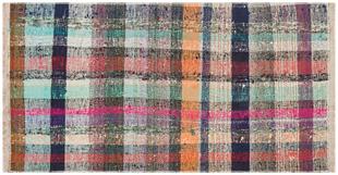 Karışık Rengi El Dokuma Çaput Pala Yün Kilim