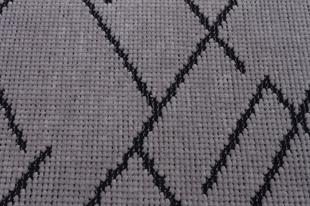 GRİ RENGİ ISKANDİNAV DESEN MODREN ŞÖNİL DOKUMA KAYMAZ TABANLI HALI