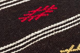 SİYAH BEYAZ RENGİ ÇİZGİLİ DESEN DOKUMA PASPAS