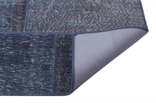 Geneleksel El Dokuma Gri Rengi Patchwork Halı