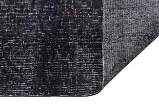 EŞSİZ EL DOKUMA SİYAH RENGİ ESKİTME VİNTAGE HALISI