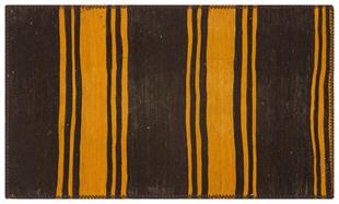 SİYAH SARİ RENGİ KEÇİ KİLİ KİLİM PASPAS