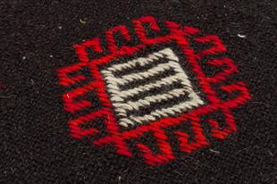 SİYAH RENGİ ANADOLU EL DOKUMA KİLİM PASPAS