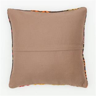 GERÇEK EL DÜĞÜMLÜ RENKLİ ÇAPUT PALA KİLİM YASTIK KILIFI