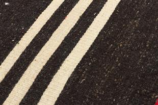 GENELEKSEL EL DOKUMA TURUNCU BEYAZ RENGİ ANADOLU ETNİK KİLİM