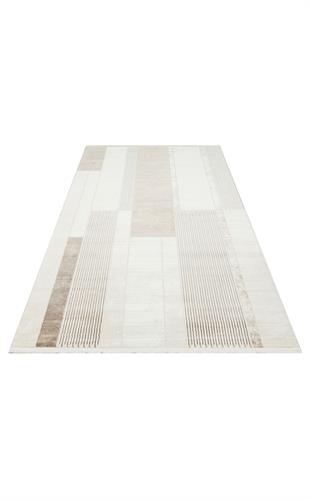 CREAM BEİGE  XW HAV TOZ VERMEZ ESKİTME DESENLİ MODERN MAKİNE HALISI