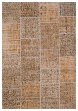 Geneleksel El Dokuma Açık Kahverengi  Patchwork Halı