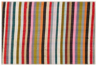 GERÇEK EL DOKUMA MULTY RENGİ KİLİM PASPAS